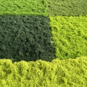 Artificial moss lawn in green shades for landscape bonsai decoration and DIY crafts