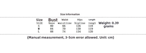 Detailed size chart for sexy embroidered backless long dress with mirror work and strap