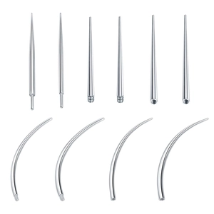 Stainless Steel Piercing Insertion Taper Body Jewelry Guide Pin Internal External Thread For Lip Belly Ear Accessory