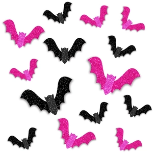 3D Halloween Bat Wall Stickers Glitter Spooky Black Rose Red Bats Decals For Haunted House Party Home Decoration Art