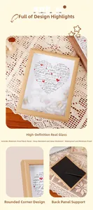 Macro detail of wooden frame with message capsules and multi-language I love you text