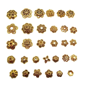 Calottes De Perles En Alliage Or Antique Perles D'espacement Motif Floral Rétro DIY Fabrication De Bijoux Accessoires