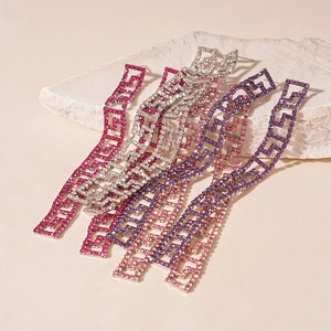Sparkling geometric fringe tassel earrings in various colors on aesthetic stone