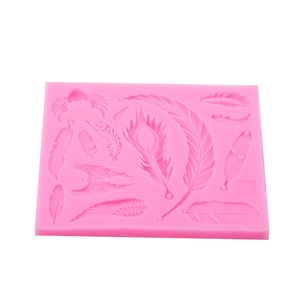 Moule en silicone rose plumes et ailes pour décoration de gâteaux et loisirs créatifs