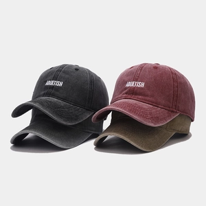 Casquette De Baseball En Coton Lavé Vintage Broderie Lettres Adultish Chapeau Soleil Réglable Décontracté Hommes Femmes