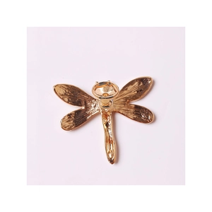 Golden dragonfly cabinet pull and jewelry box hardware with detailed wing texture