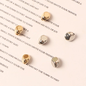 Unregelmäßige geometrische CCB-Abstandshalter in Gold und Silber für DIY-Schmuckherstellung