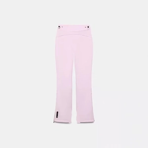 Damen Skihose in Hellrosa mit wasserfestem Stoff und Reißverschlüssen am Saum