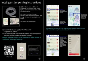 Detailed user guide for intelligent LED string lights with iDeal LED APP control steps
