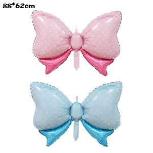 Bow Knot Aluminum Foil Balloons Polka Dot Inflatable Decorative For Birthday Party Baby Shower Gender Reveal