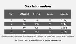 Maattabel voor geplooide damesrok met details voor taille, heupen en lengte in CM