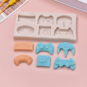 6-cavity game controller silicone mold for DIY baking with various game pad shapes