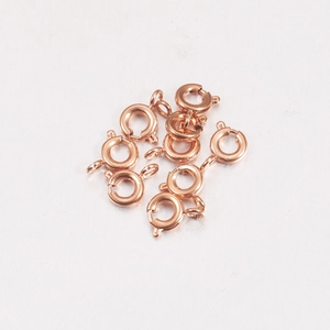 Lot de huit fermoirs à ressort en acier inoxydable 316L or rose pour bijoux DIY