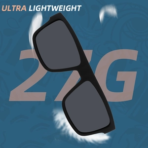 Polarized sports sunglasses for men featuring ultra lightweight 27g black frame design