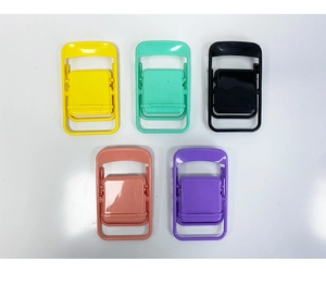 Foldable mini chair phone stands in yellow green black pink and purple colors