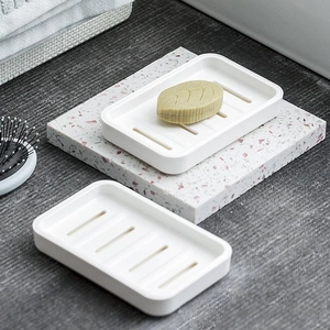 Soap Dish Holder Dual Layer Drainage Soap Box Detachable PP Plastic Minimalist Japanese Style For Bathroom Sink
