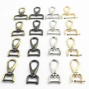 Metal Swivel Lobster Clasp Trigger Snap Hook With Screw D-Ring For Bag Straps And Leather Crafts