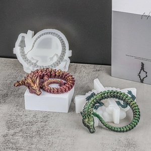 Stampi in silicone drago cinese 3D con figurine di drago dettagliate per artigianato