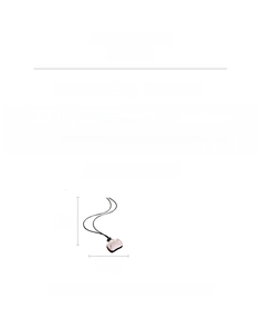 Detailed sizing chart for the adjustable cord necklace showing 84cm length and 2.8cm pendant