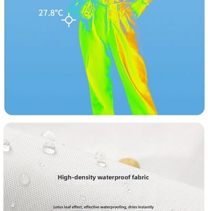 Macro detail of high-density waterproof umbrella fabric with thermal insulation effect