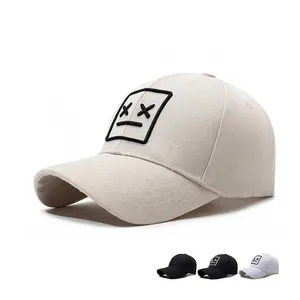 Baseball Cap Polyester Sun Protection Adjustable Emoji Embroidery Curved Brim Outdoor Casual Unisex Fashion Hat