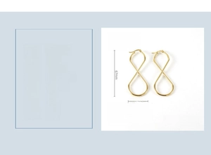 Guide des tailles pour boucles d'oreilles 8 en acier inoxydable doré