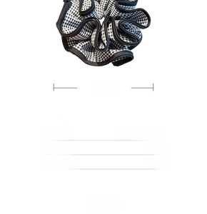 Tableau détaillé des tailles pour chouchou en tissu plissé à carreaux noir et blanc