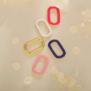 Colorful oval enamel pendants for DIY jewelry and keychain accessories in various hues