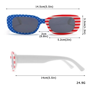 Fashionable US flag sunglasses with star and stripe patterns for Independence Day parties