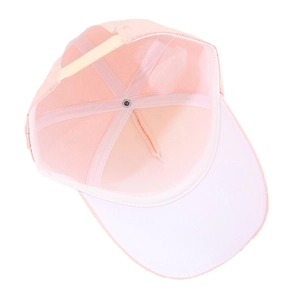 Pink star rhinestone baseball cap featuring internal sweatband and snapback closure
