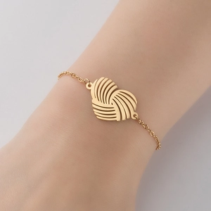 Stainless Steel Heart Pendant Bracelet For Women Geometric Hollow Mesh Minimalist Best Friend Style Jewelry Adjustable