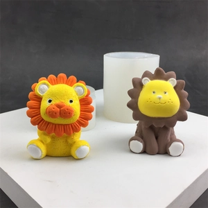 Cartoon Lion Silicone Mold 3D Animal Shape For DIY Cake Chocolate Candle Soap Plaster Craft Novelty Baking Tool