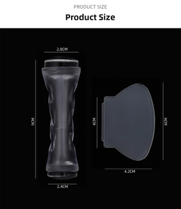 Detailed size specifications for the silicone nail stamper tool and scraper set