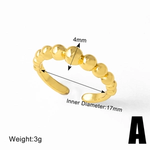 Detailed view of gold plated bead ring with 17mm inner diameter and 925 silver stamp