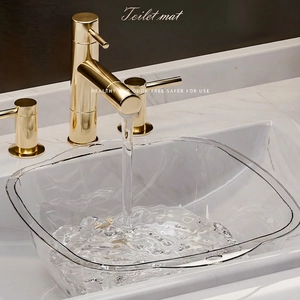 Luxury transparent PET washbasin for bathroom with high temperature resistant material