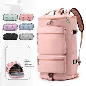 Large Capacity Travel Backpack Nylon Dry Wet Separation With Shoe Compartment Sports Gym Bag For Men Women