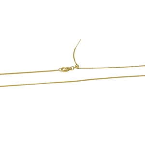 Collana placcata oro 18k con perla scorrevole regolabile e chiusura sicura a moschettone