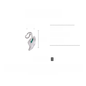 Detailed view of silver petal ring with pearls and irregular wavy design details