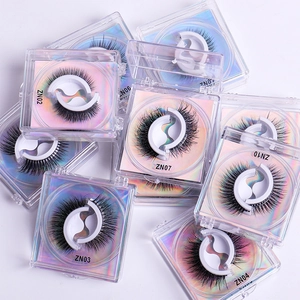 8D Faux Mink False Eyelashes Self Adhesive Reusable Synthetic Fiber Russian Eyelash Extension For Party Daily Women Beauty
