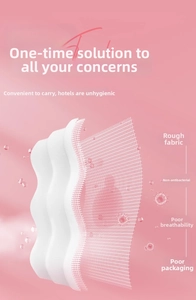Detail of disposable travel towel with thick mesh texture for hygiene and clean skin