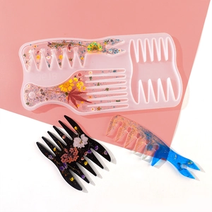 DIY Hair Comb Silicone Mold For Epoxy Resin Casting Handmade Afro Pick Fork Comb Hair Styling Tool Craft Supplies