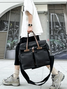 Men Vintage Canvas Messenger Bag Large Capacity Multi Pocket Crossbody Shoulder Handbag Retro Workwear Travel Bag