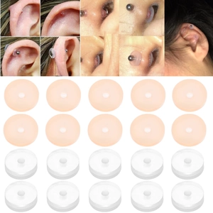 Disques De Guérison En Silicone Pour Piercing Pour Éviter L'hyperplasie Coussinets Flexibles Transparents Et Chair