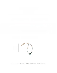Detailed size specifications for pearl and turquoise necklace with 47cm total length