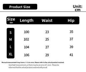 Guide des tailles pour legging de yoga sans couture avec mesures de longueur taille et hanches
