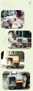 Détail du filet respirant et de la fenêtre circulaire sur le sac de transport pour chat
