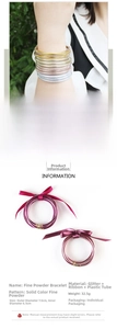 Specifiche dettagliate dei braccialetti glitterati con diametro esterno di 7,5 cm