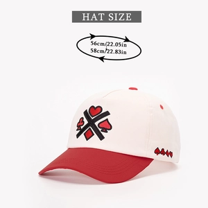Detailed size guide showing the 56-58cm adjustable circumference for this baseball cap