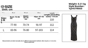 Guide des tailles pour la robe longue en dentelle moulante avec mesures en centimètres