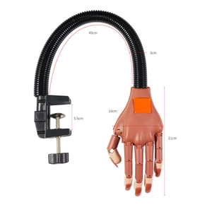 Nail training hand with 45cm adjustable hose and 5.5cm desk clamp for practice
